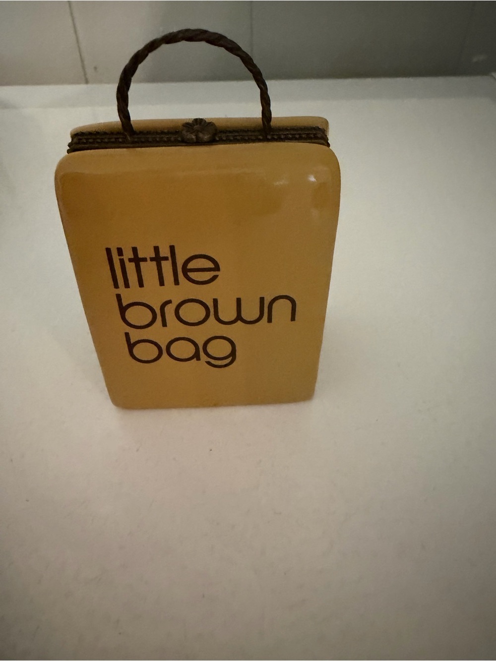 Bloomingdale’s “Little Brown Bag” ceramic trinket box w/Best Customer Card